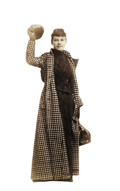 Porträt von Nelly Bly - investigativer Journalistin und Weltumrunderin in 72 Tagen