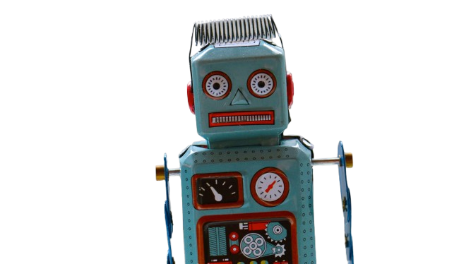 Rot-bläulicher niedlicher Spielzeug-Roboter für Kinder