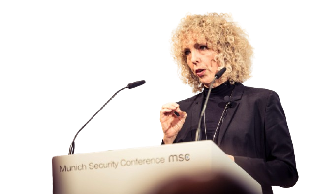 Jennifer Morgan, damalige Executive Director von Greenpeace International, spricht bei der MSC 2020 als Klimaexpertin. Quelle: MSC / Kuhlmann (journalistische Nutzung frei mit Quellenangabe)