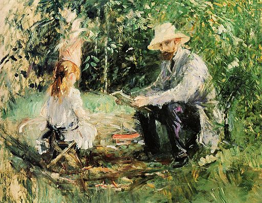 512px-Eugene_Manet_and_His_Daughter_in_the_Garden_1883_Berthe_Morisot