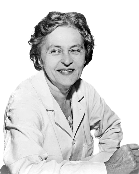 maria-telkes-sun-queen-erfinderin-der-solarheizung Eine lächelnde Frau im weißen Kittel, die freundlich zur Seite schaut, namens Maria Telkes, die Erfinderin der Solarheizung
