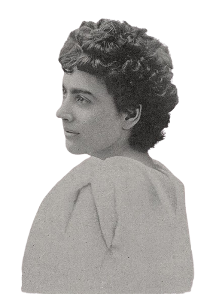 elizabeth-maggie-erfinderin-the-landlords-game-monopoly Schwarz weißes Bild einer Frau mit lockigen Haaren im Profil namens Elizabeth Magie.